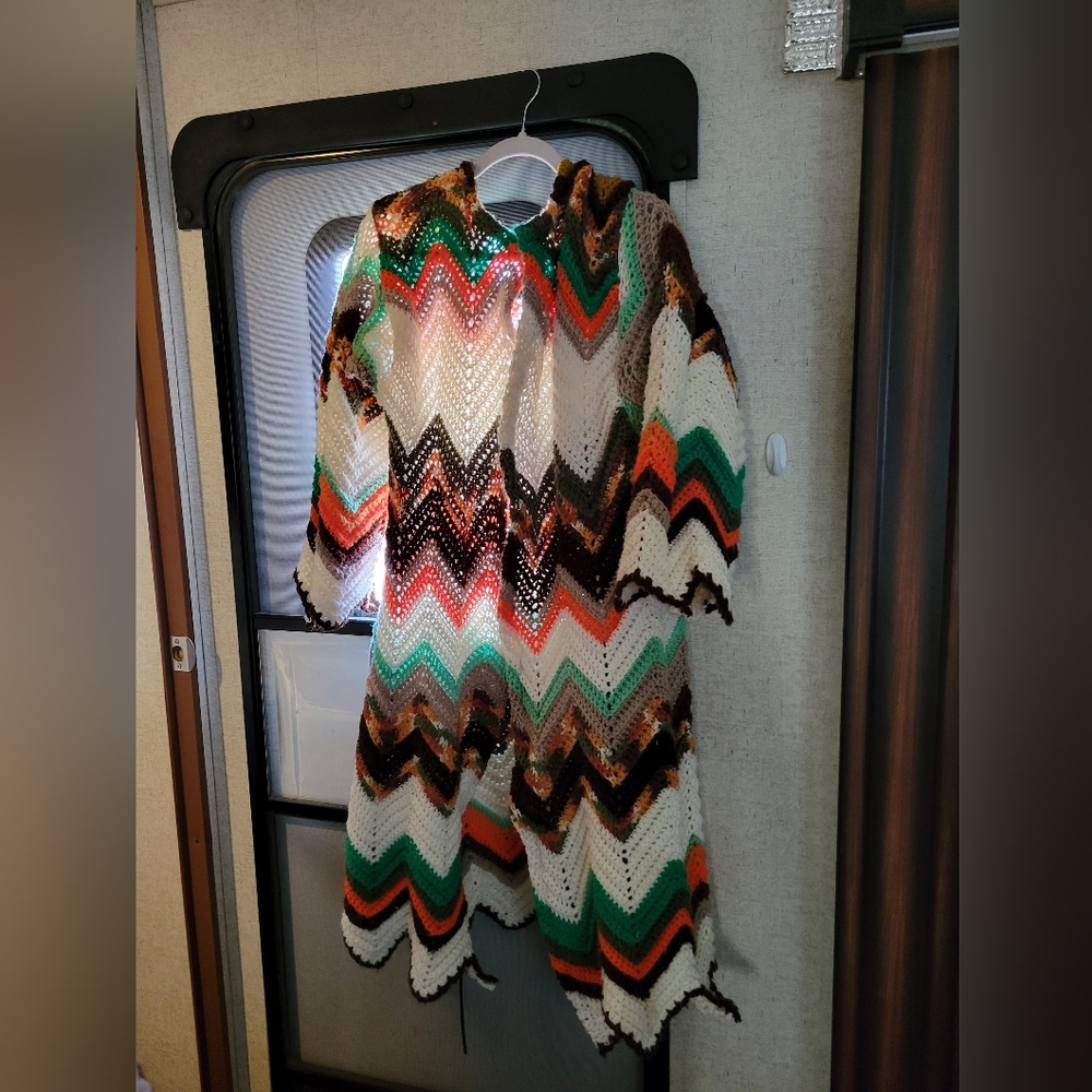 Vintage afghan duster